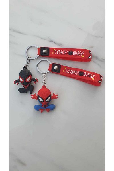 ALBATRAOZ Spiderman Couple Keychain Silicone Character Bag Accessory