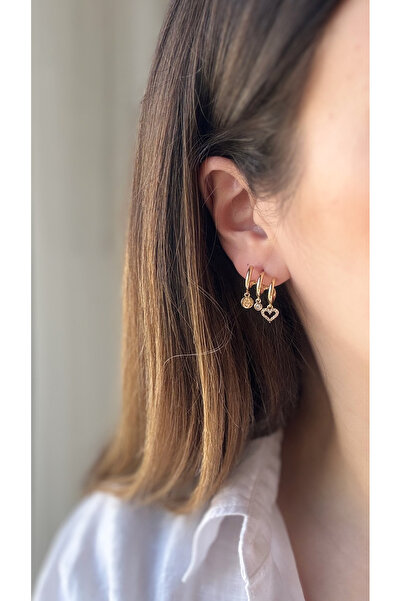 CHARMLUCKY ÖZEL SERİ 3LÜ GÖRÜNÜM LOVE KÜPE