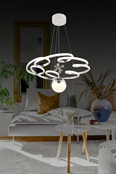 bordolux Ld 031 Büyük Toplu Model Krom 3 Renkli Salon Ve Oturma Odası Için Id...