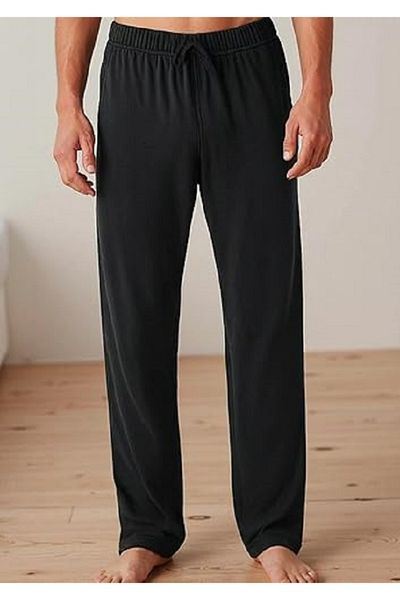 Beyza Oversized Women's Men's Wearable Black Pajama Bottoms