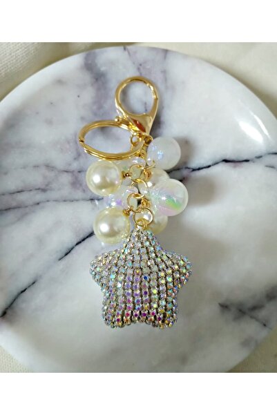 mos&more Stone Bag Ornament Accessory Keychain, Car Ornament, Bag Charm