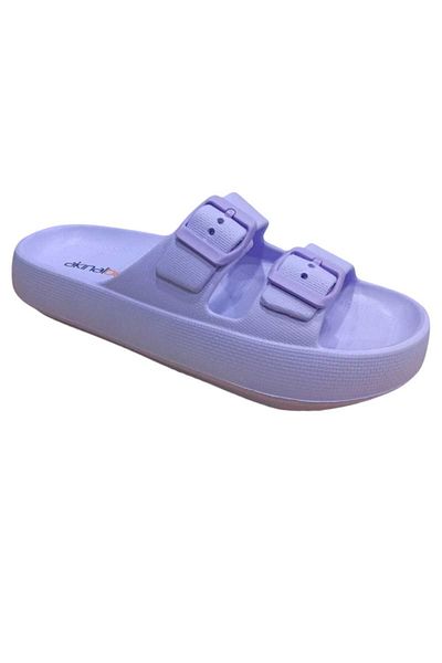 Akınal Bella Unisex Double Band Soft Thick Beach Pool Garden Sea Daily Slippers