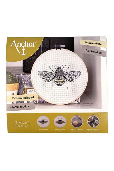Anchor 13cm Embroidery Kit Blackwork Collection