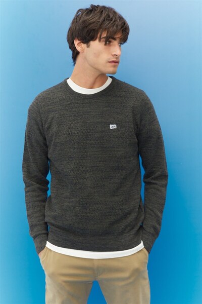 Lee Regular Fit Khaki Men's Sweater