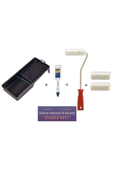 Bianca Stella Set Silk Brush + Roller + Decor Spare 2 Pieces + Pan