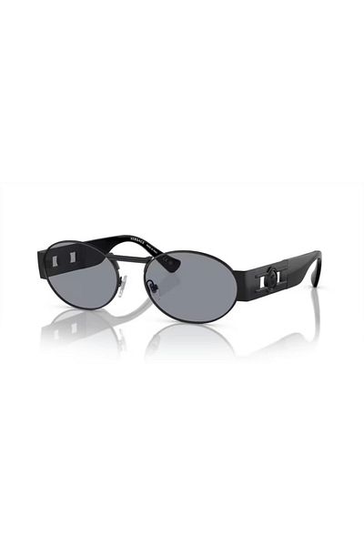 Versace Man Oval Sunglasses- Ve 2264 - Lense Size:56mm - Matte Black