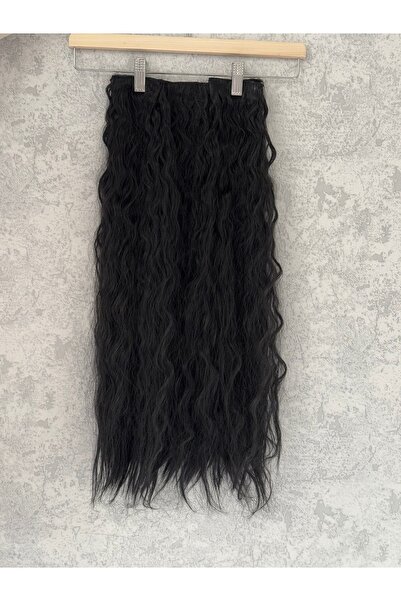 favorim peruk Yoğun dalgalı yarımay ikiyan üçlü set siyah