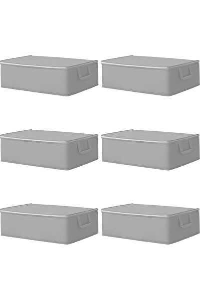 Purple Home 6 Pieces - Anthracite Large Size Underbed and Sofa Bed Storage 64x45x22 cm