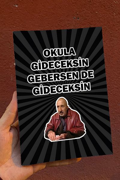 Namgo Halil Güneşli „Veţi merge la şcoală” Cadou A5 fără căptuşeală - Jurnal, notiţe şi caiet de şcoală (50 coli)