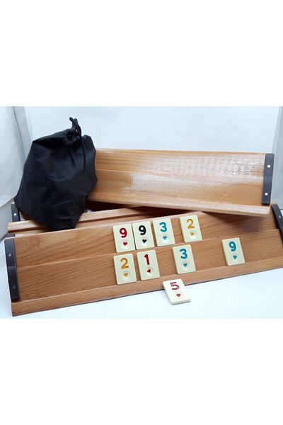NETİCE ÖYLEK Handmade Luxury Large Size Wooden Okey Set