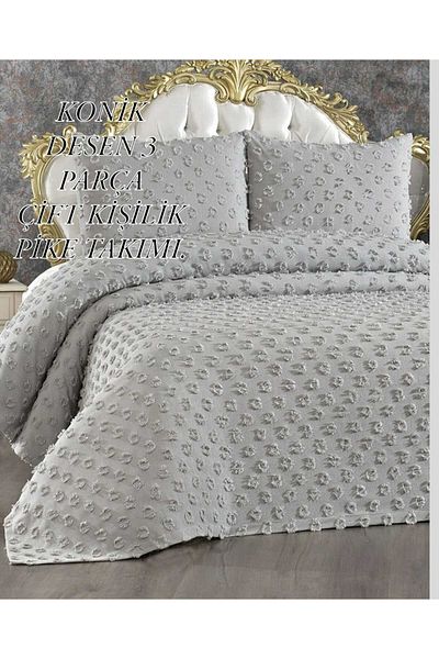 HMZ Textile Gift Diversity Daily Double Person Conical Pattern Pike Set. (230X250)