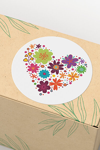 deer art Autocolant Mulțumesc cu model de inimă Etichetă de mulțumire Etichet...