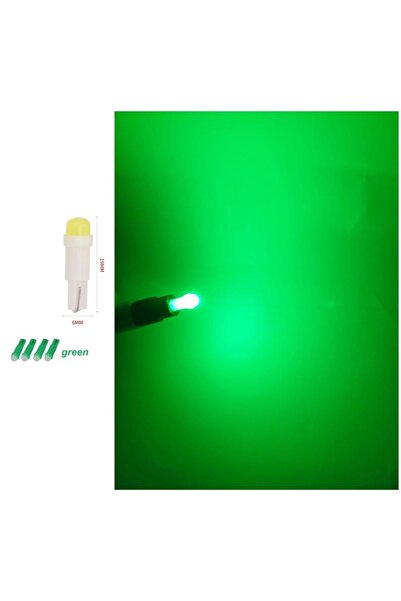 orco (4XADET) 1 SET MINI BOTTOMLESS BULB 12V T5 GREEN (MİNİ DİPSİZ AMPUL YEŞİL)