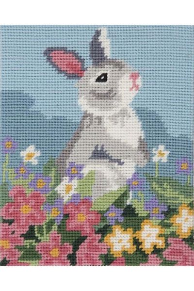 Anchor 14X18Cm White Rabbit Themed Wool String Tapestry Kit Mr202