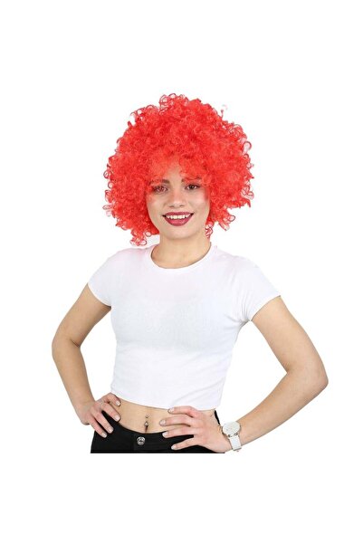 Nurdan Trend Peruk حفلة الرسوم المتحركة الحمراء وشعر مستعار المهرج