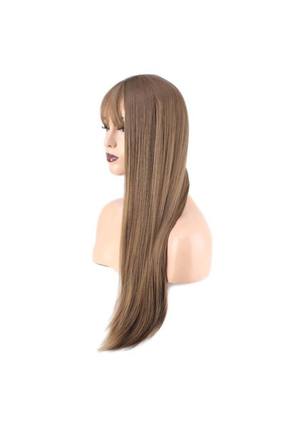 Nurdan Trend Peruk Straight, Long Fiber Synthetic Wig - Baby Blonde