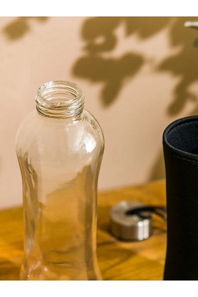 LC Waikiki H2O Black Case Glass Flask 600 ml
