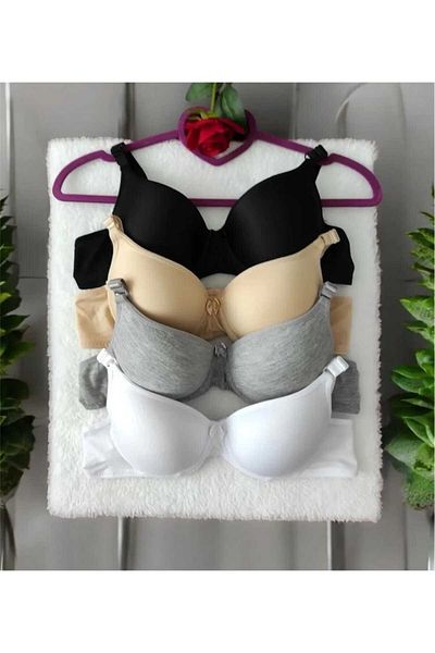Tektaş Solitaire Women's Bra Without Underwire Padding 4LÜ Suit Sizes (75.80.85.90.95)