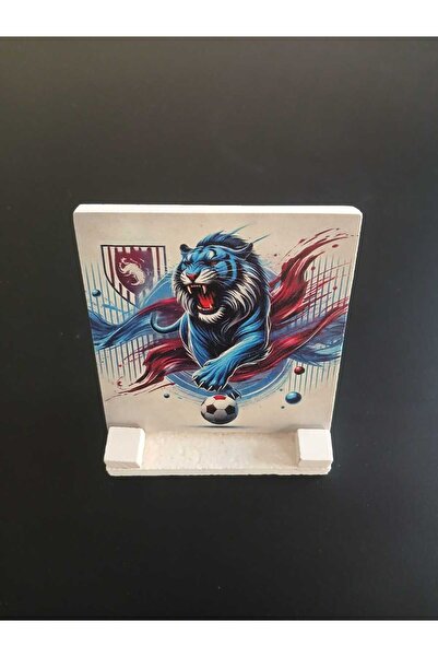 TH Trabzon Hatırası Bordo Mavi Kaplan Figürlü Doğal Taş Masa Üstlük