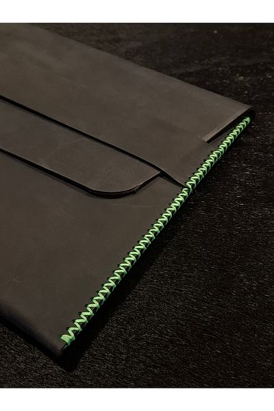 MAT Deri حقيبة كمبيوتر محمول متوافقة مع Macbook 13 Air m1 m2 m3 m4 مصنوعة يدويًا من جلد نوبوك أنثراسايت