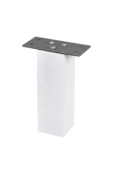 X-Perk Picioare din lemn de culoare albă pentru mobilier - scaun, canapea, masă de cafea și picioare dulap Lungime 12 cm lățime 4 cm