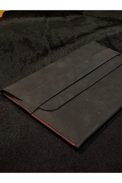 MAT Deri حقيبة كمبيوتر محمول متوافقة مع Macbook 13 Air m1 m2 m3 m4 مصنوعة يدويًا من جلد نوبوك أنثراسايت