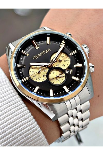 Quantum Function Silver Color Steel Band Steel Case Men's Wristwatch 987.150