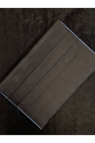 MAT Deri حقيبة كمبيوتر محمول متوافقة مع Macbook 13 Air m1 m2 m3 m4 مصنوعة يدويًا من جلد نوبوك أنثراسايت