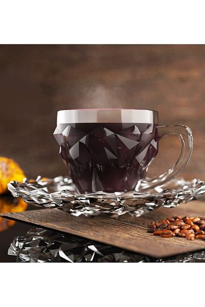 DİBA AVM 6-Person 12-Piece Tea ROCKS Nescafe Cup Set luxury 6-Person 12 PRC TEa Cup 12-Piece