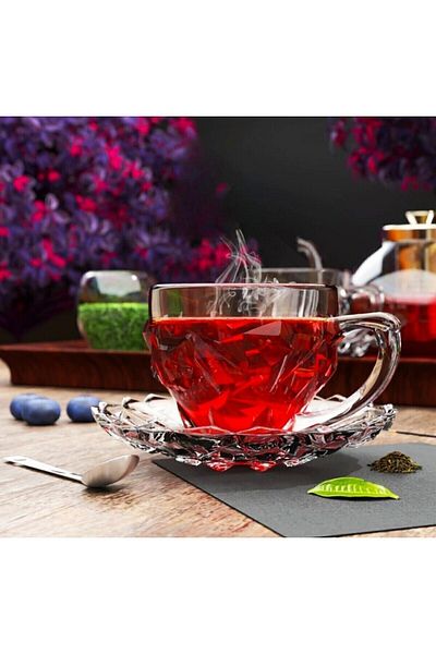 DİBA AVM 6-Person 12-Piece Tea ROCKS Nescafe Cup Set luxury 6-Person 12 PRC TEa Cup 12-Piece
