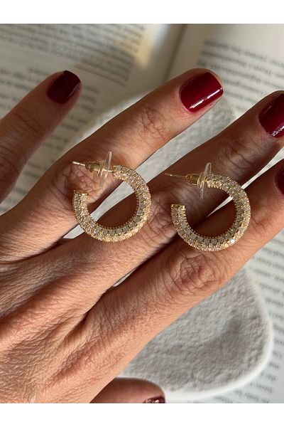 Rossetto Atelier Gold Shine Hoop Earrings