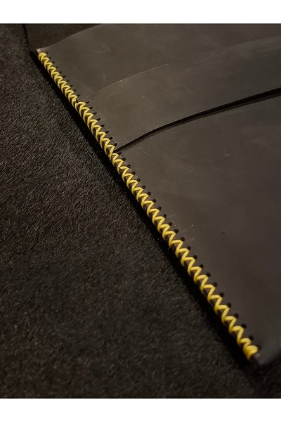 MAT Deri MacBook 13 Air M1 M2 M3 M4 Anthracite Nubuck Leather Handmade Compatible Case Laptop Bag