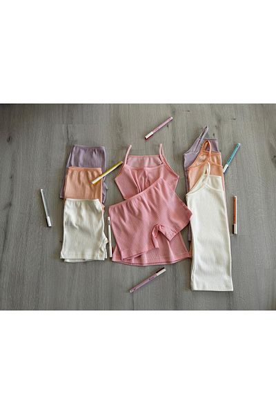 ParisTrend Children's Corded 4-Piece Combed Cotton Undershirt Set