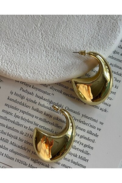 Rossetto Atelier İthal Gold Walkie Küpe