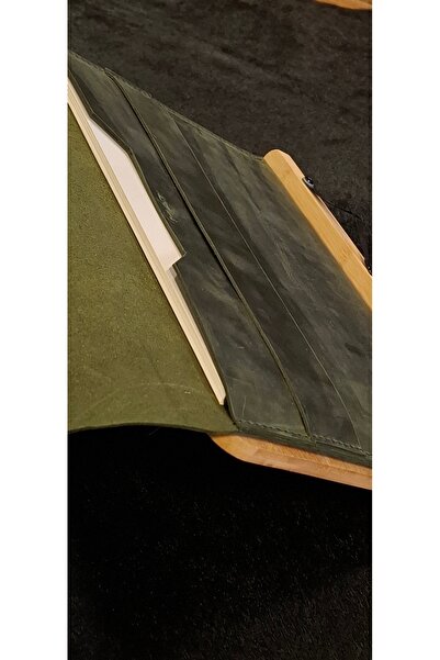 MAT Deri Green Genuine Leather MacBook Case - Handmade Bag Compatible with Air 13, M1, M2, M3, M4