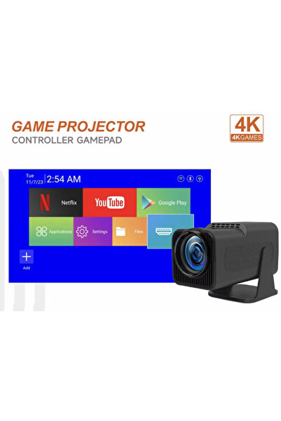 Ozmik Akıllı projektör+oyun kontrolörleri 2in1 Combo oyun projektör 2.4G+5G Wifi 4k mini projektör