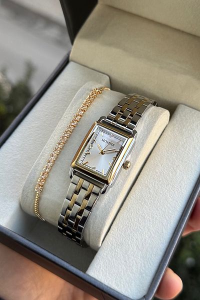 Homies Women's Wrist Watch and Bracelet Gift Set - Small Case