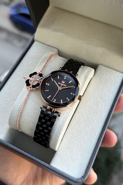 Homies Women's Wrist Watch Gift Box and Bracelet Gift - Hm 769834562