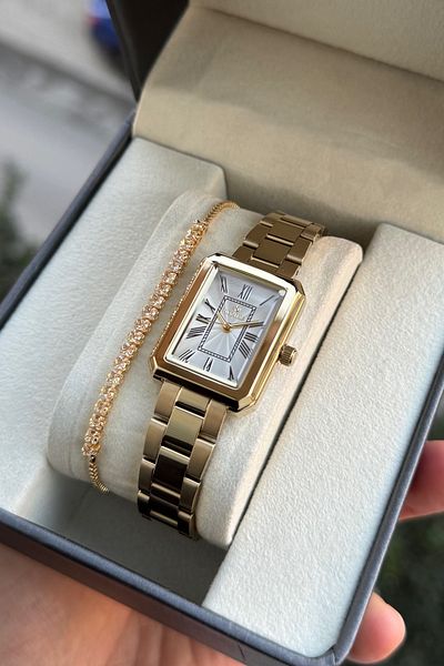 Homies Vintage Women's Wristwatch - Rectangle Case & Bracelet Hm 5332237
