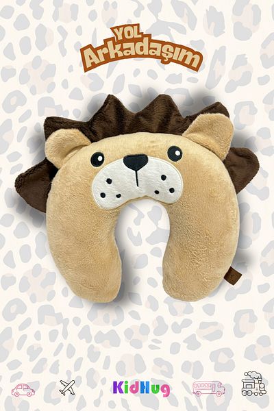 KidHug Fată Băiat Copil Pernă de călătorie Animal - Figurine Anime Brodate Colorate