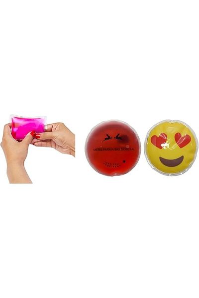 Bosphorus Homi 2 Pieces Red Heart Emoji Gazelle Pocket Stove - Hand Warmer Pvc 9cm