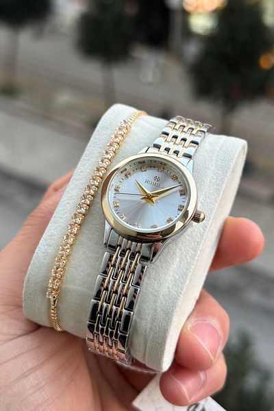 Homies Women's Watch with Vintage Stone Detail - Small Case, Gift Box and Bracelet Gift 8