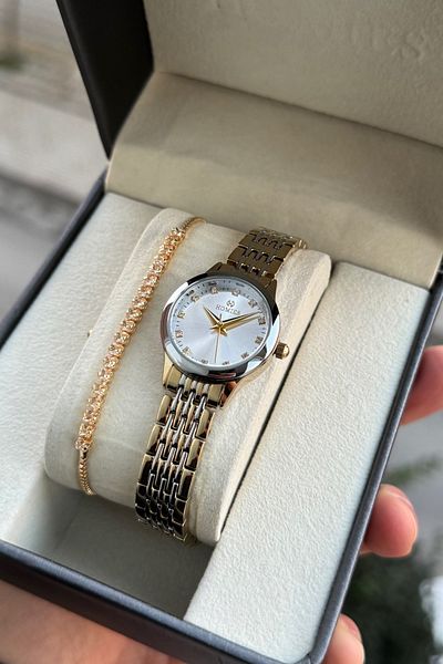 Homies Women's Watch with Vintage Stone Detail - Small Case, Gift Box and Bracelet Gift 8