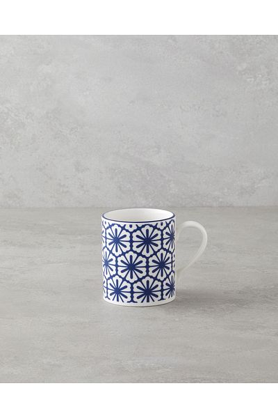 English Home 290 ml Blue Porcelain Mug - Medal Bone