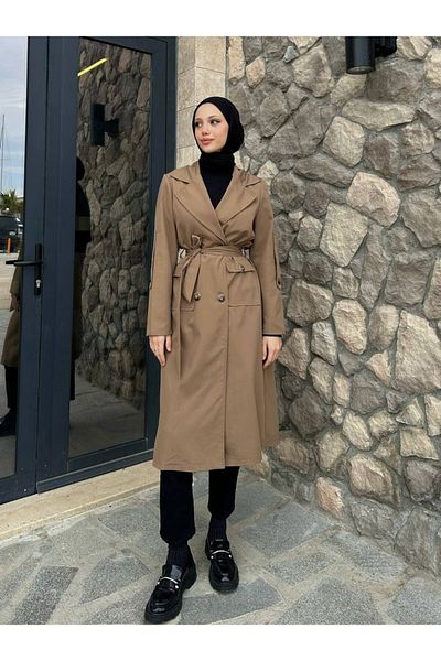 TANISA Stilo Pocket Detail Trench Coat Tns-4315