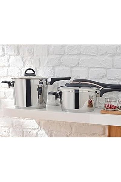 ALKAP 6+4 Lt Red Pressure Cooker - up Line