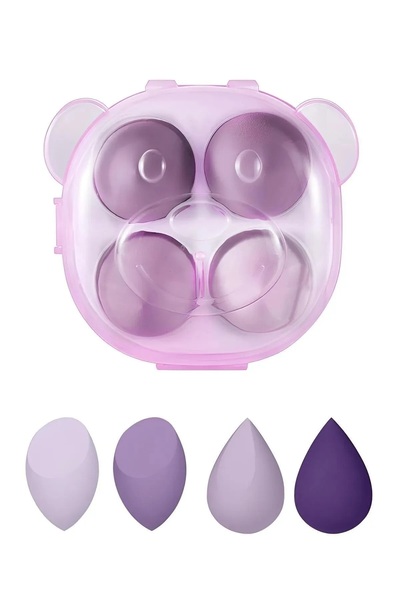 RLBM Makyaj Süngeri Kutulu Sünger Seti, Fondöten, Kapatıcı, Pudra Uygulama 4'...