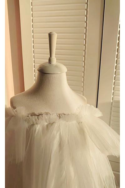 Tinypeople Girls' Party Dress with White Tulle - Evening Dress and Tutu for Birthday