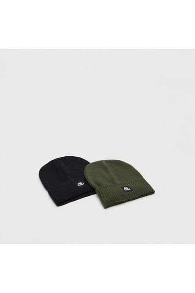 Kappa Beanie Set Of 2 Woven Patch At Front