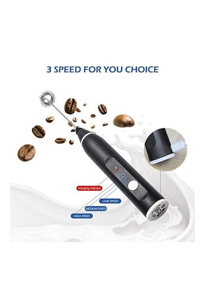 Primo Plus 3-piece Electric Milk Frother And Whisk Set Multicolour